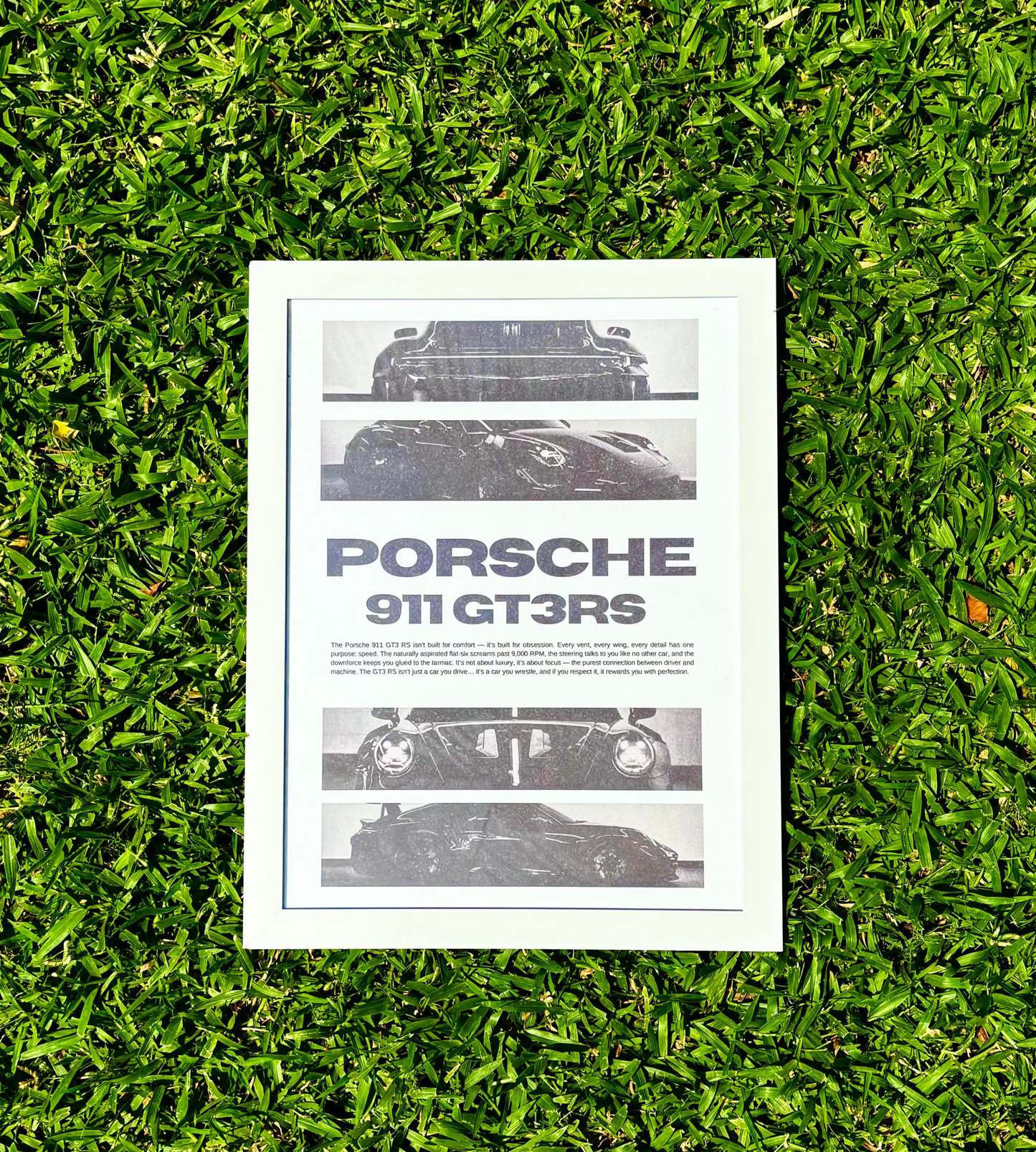 Porsche 911 GT3RS Newspaper style