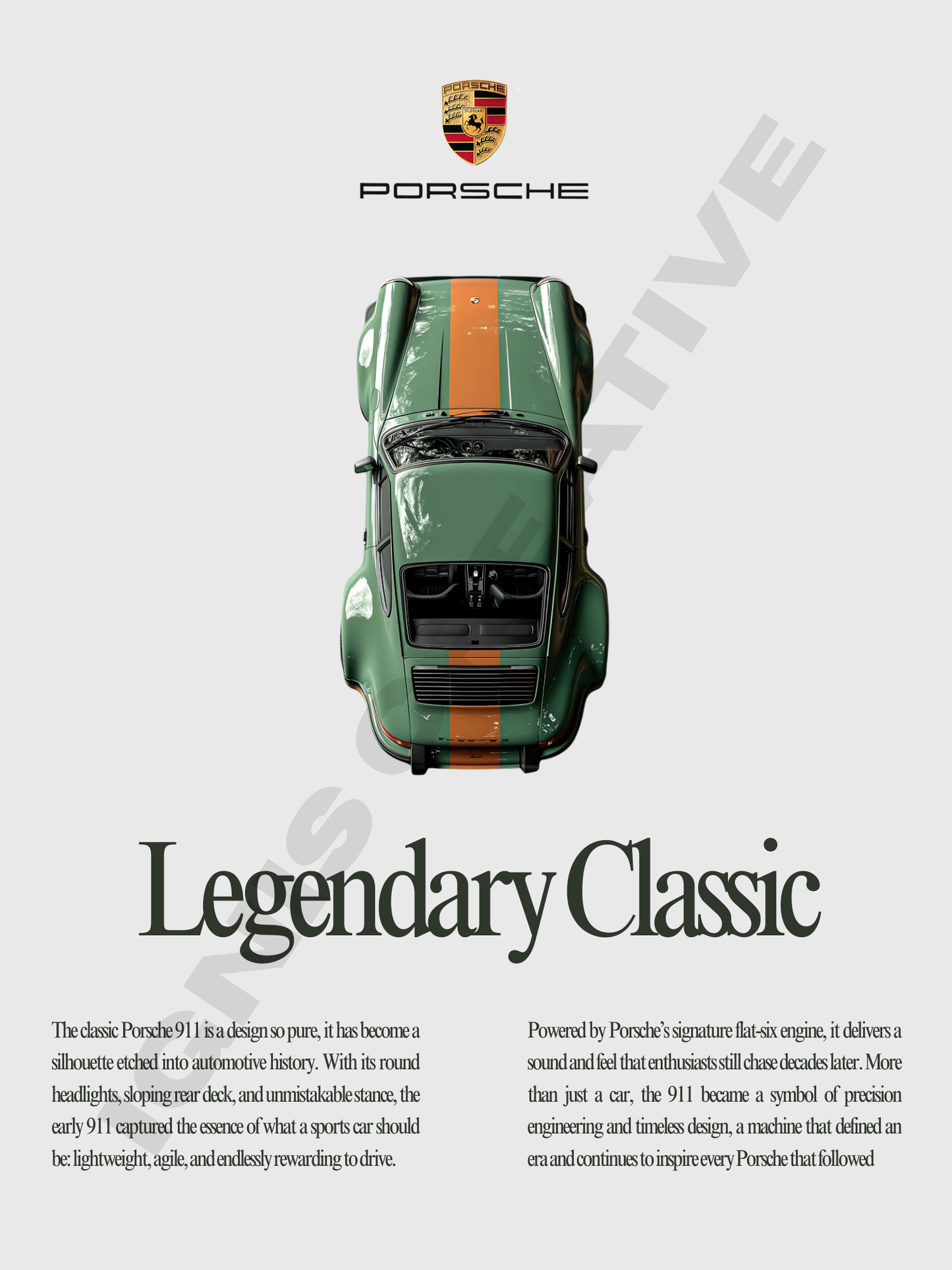 Classic Porsche Poster