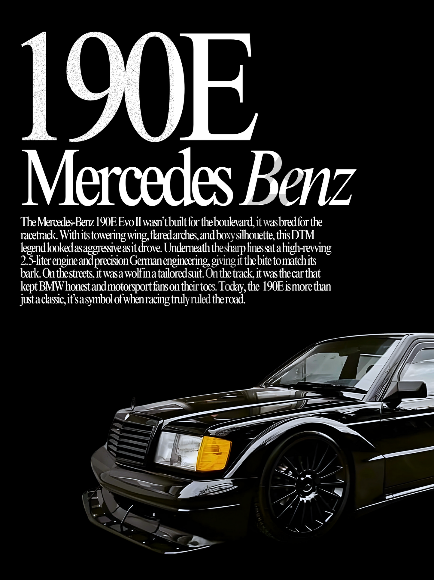 Mercedes Benz 190E Poster