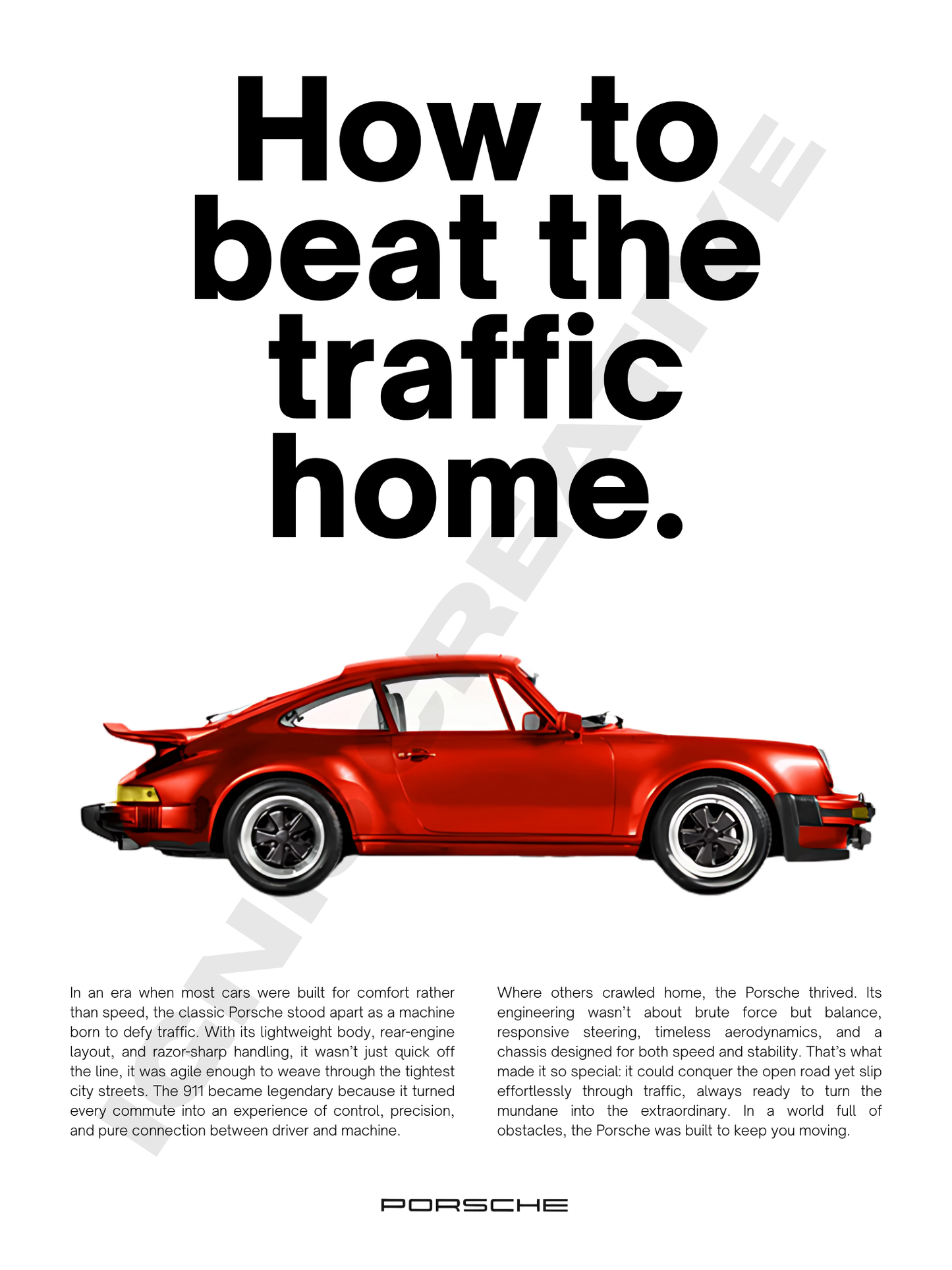 classic Porsche poster