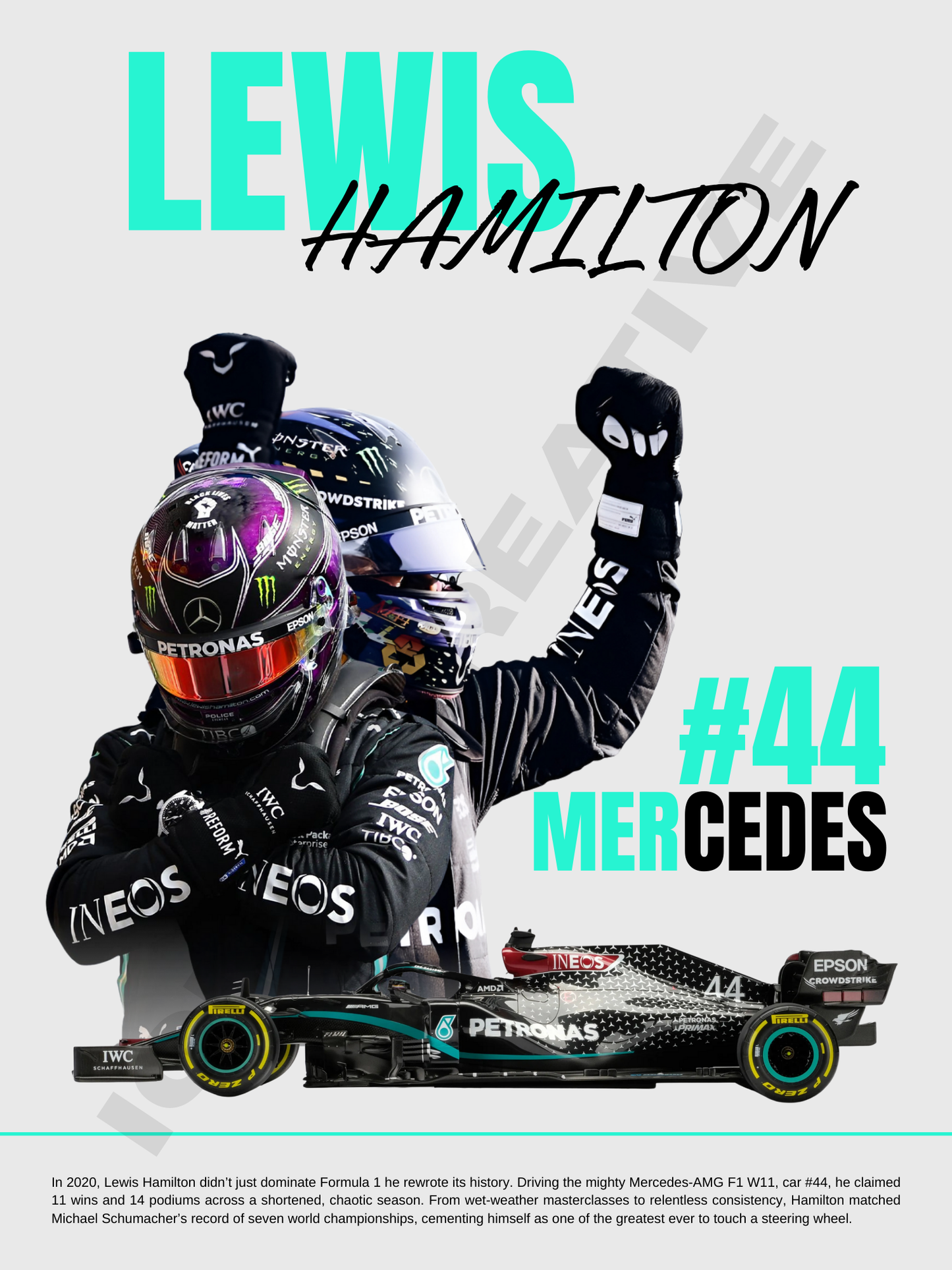 Lewish Hamilton 2020 Poster