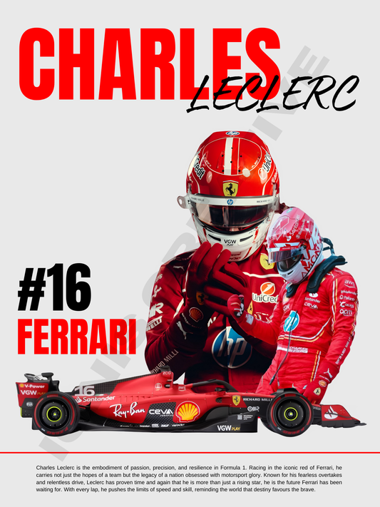 Charles Leclerc F1 poster